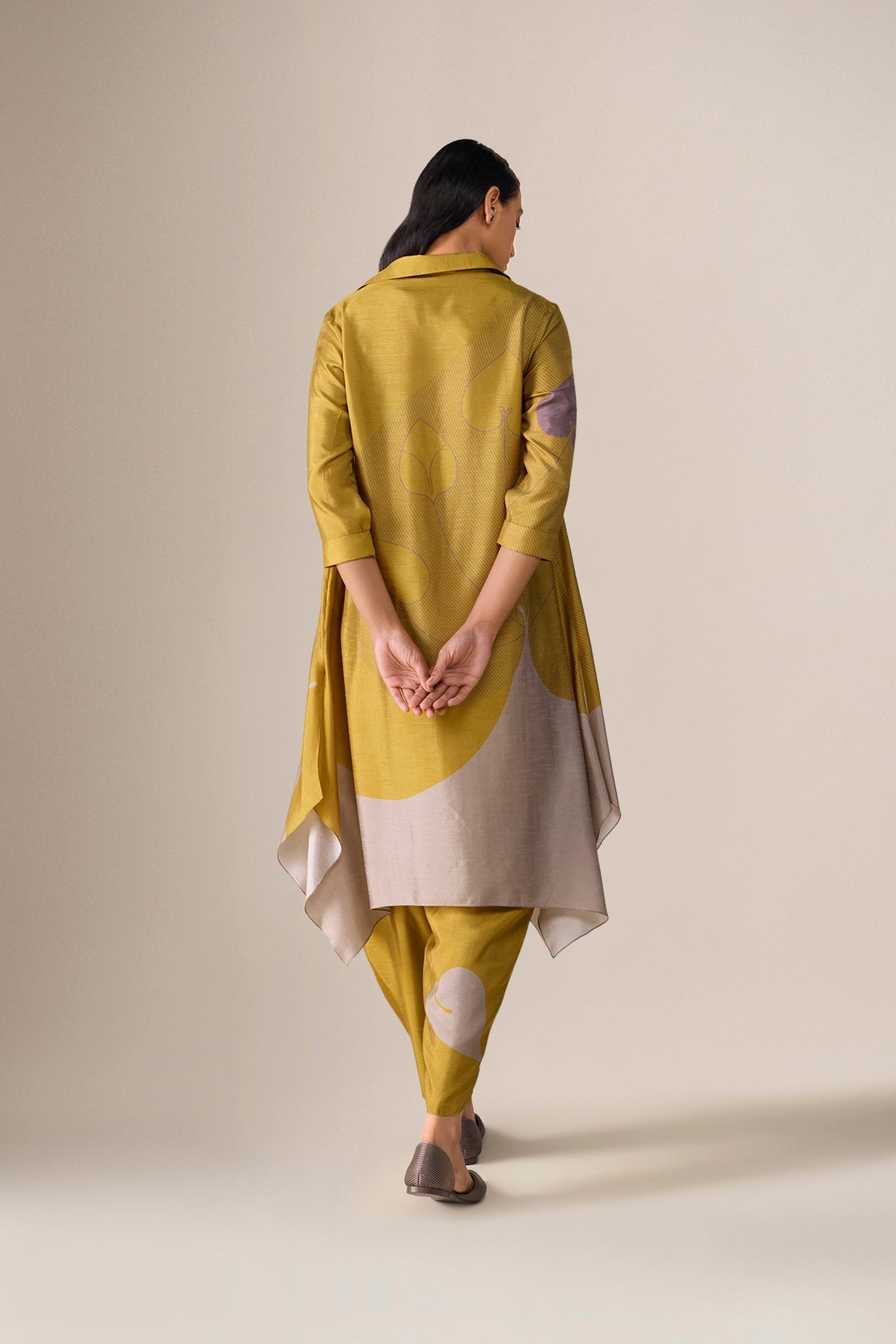  Silk Ohad Tunic Set – Yellow