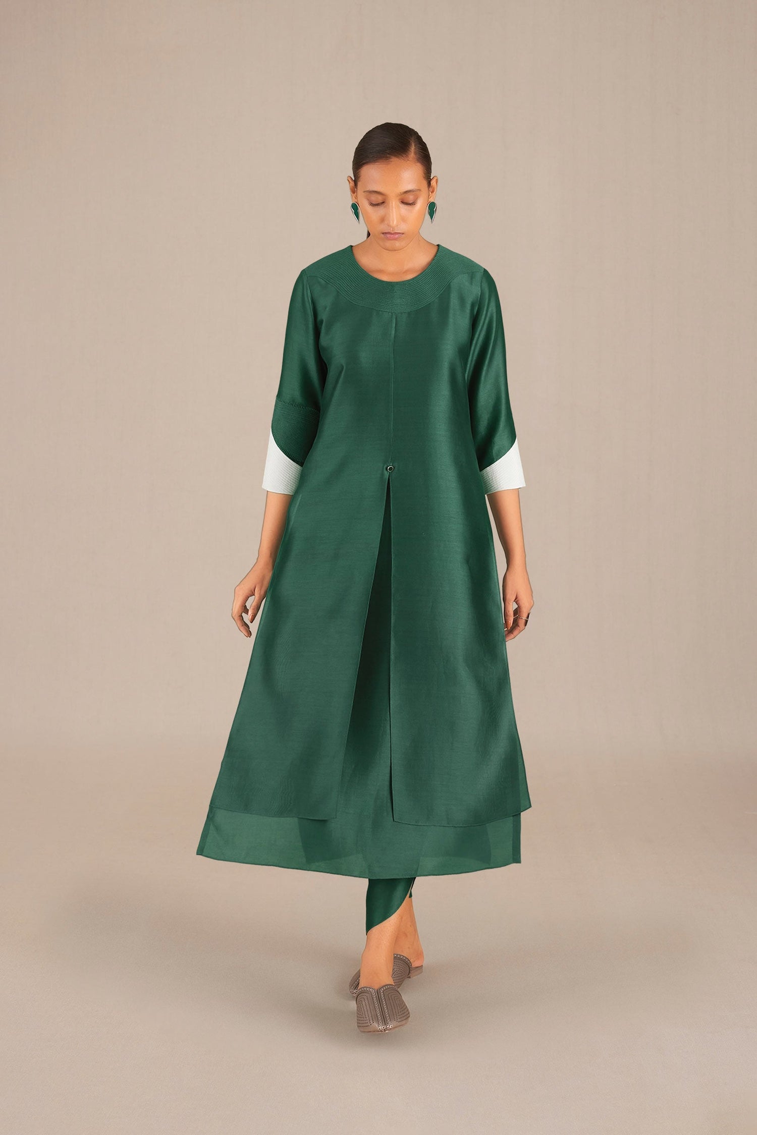 Azmi Kurta set - Emerald