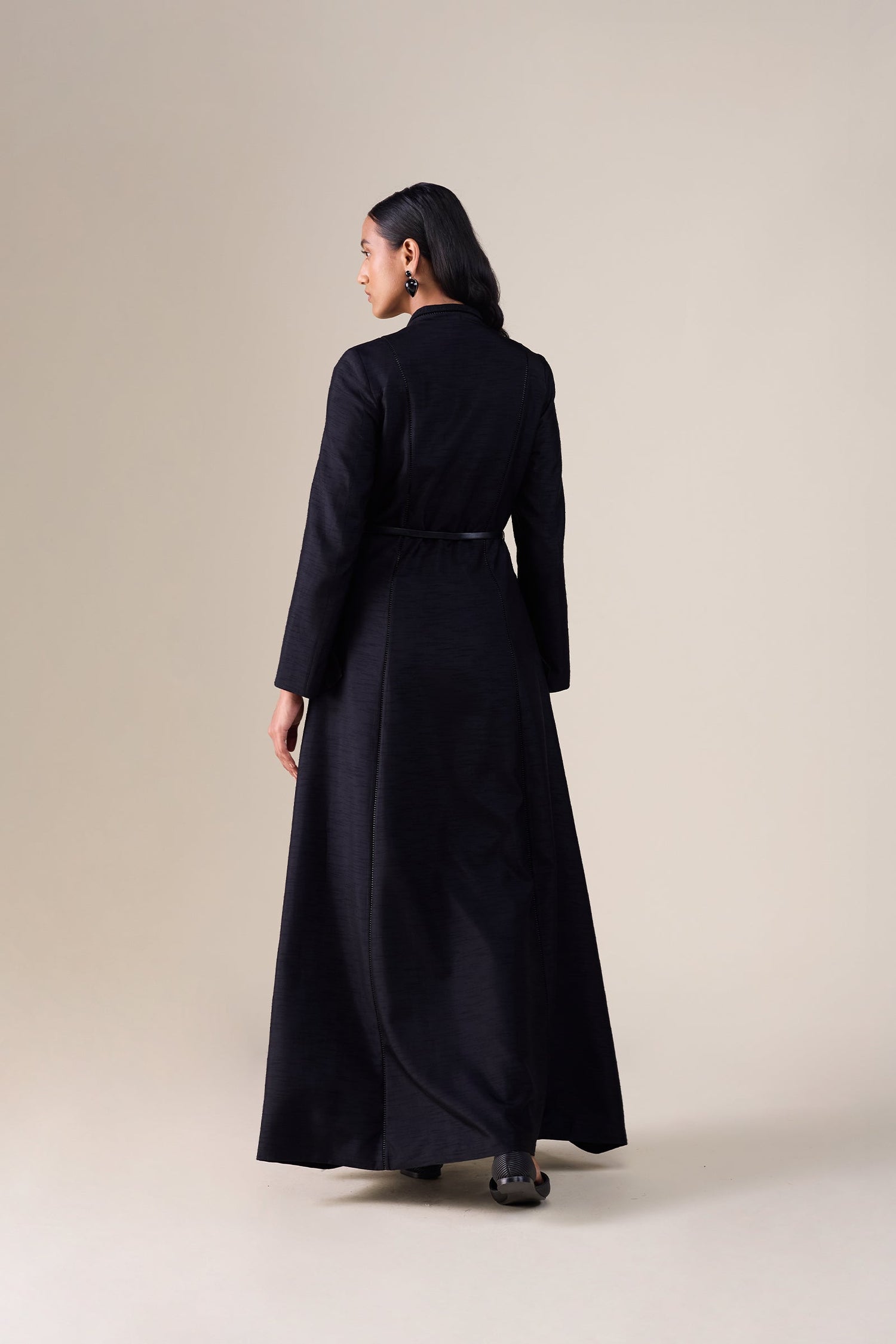  Silk Lev Jacket Set – Black