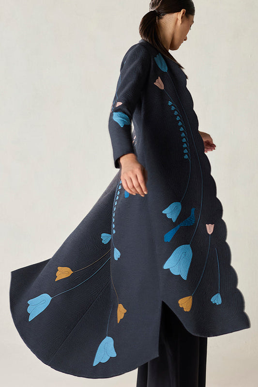 Silk Arisa Jacket Set – Black