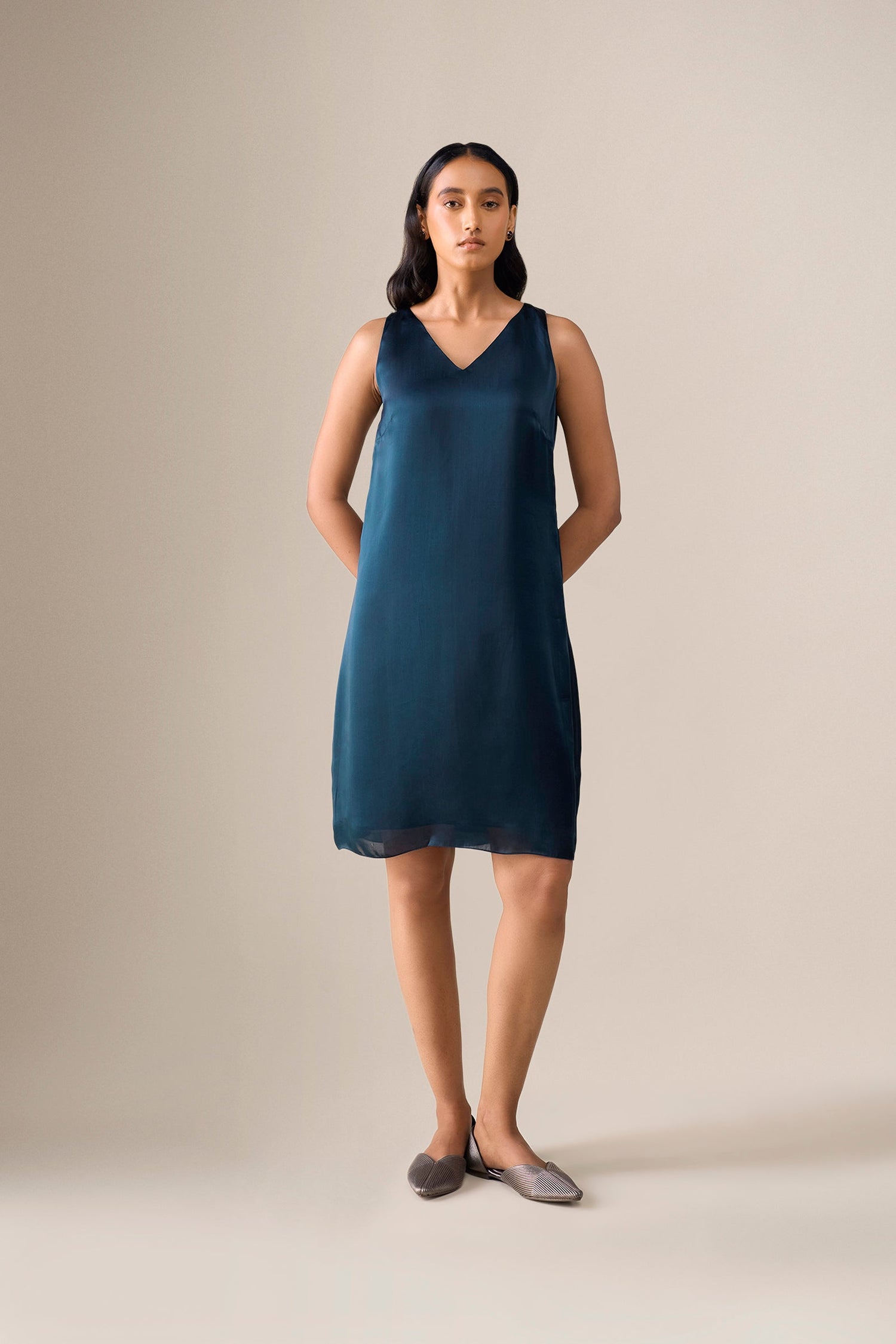  Organza Anissa Cape Set – Blue