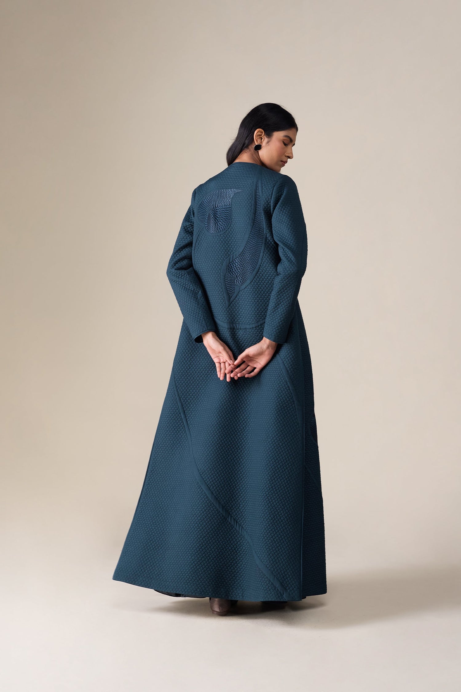  Silk Raziya Abaya Set – Black