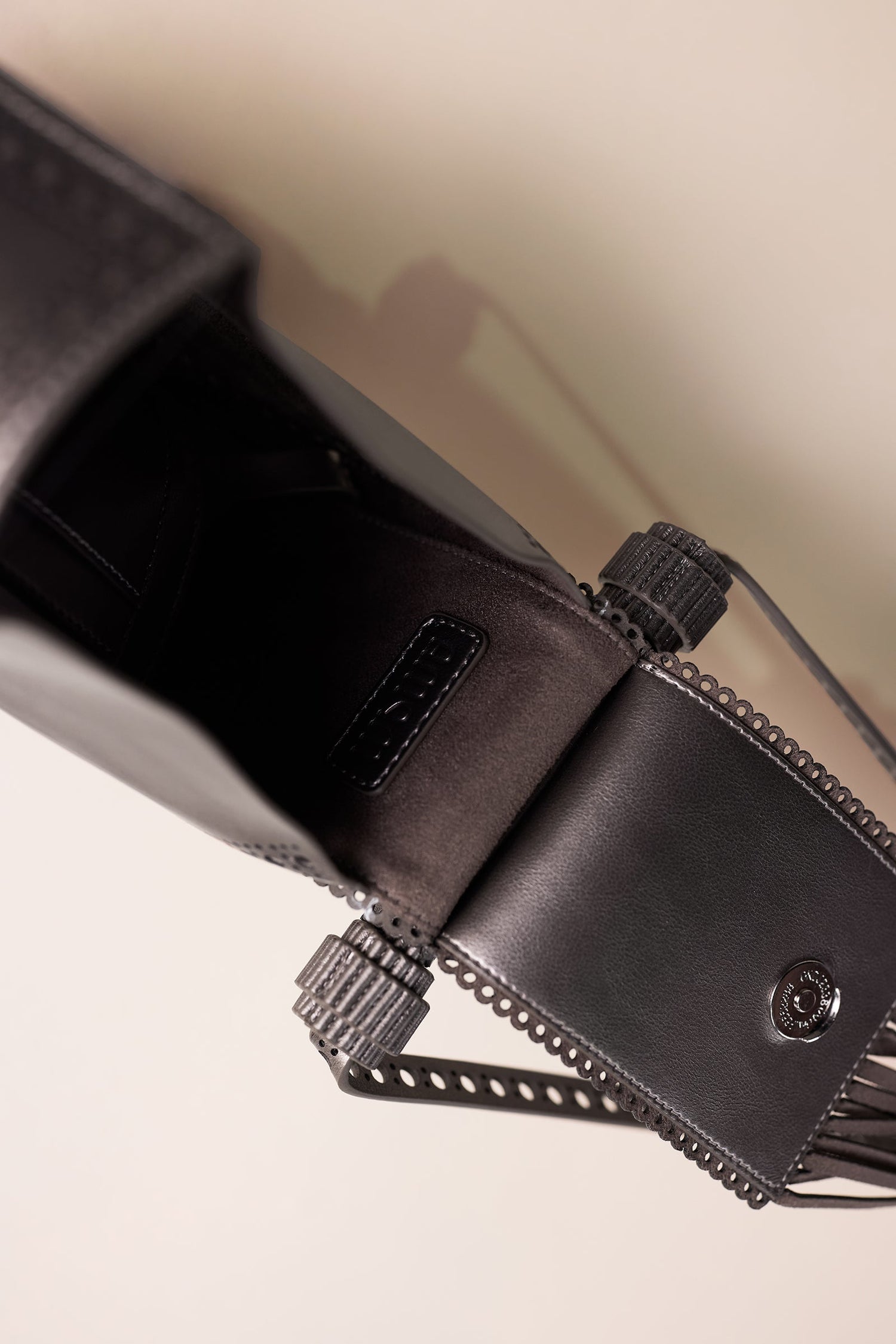   Faux Leather Zimri Bag – Metallics
