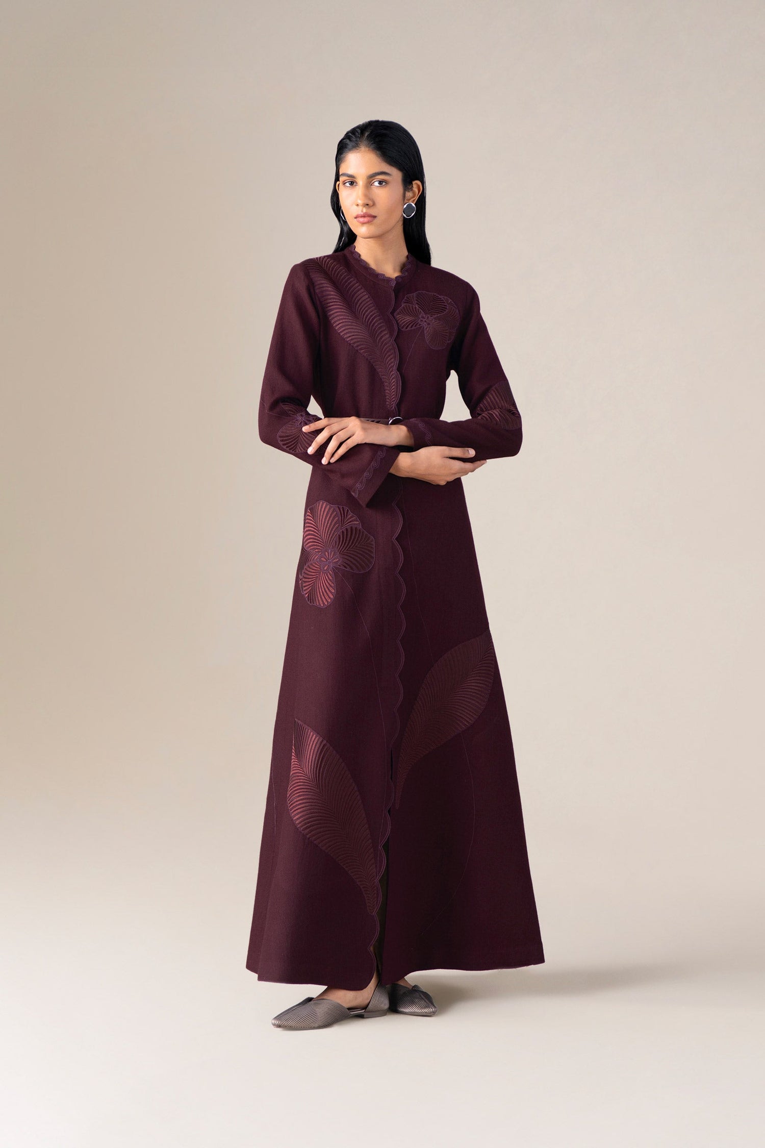  Wool Nahid Jacket Set – Red