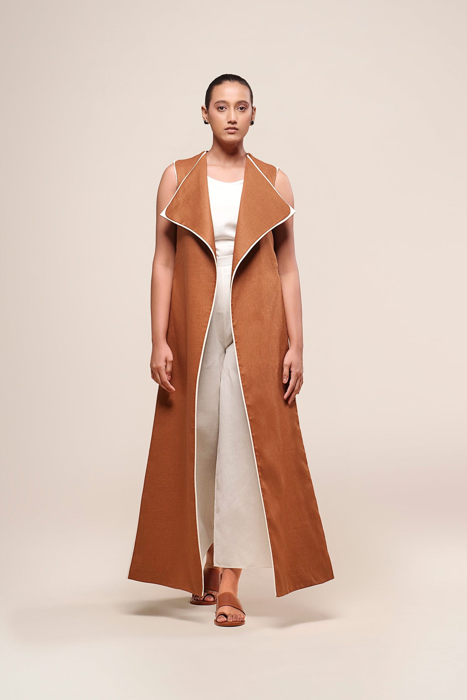  Linen Nuria Jacket – Beige