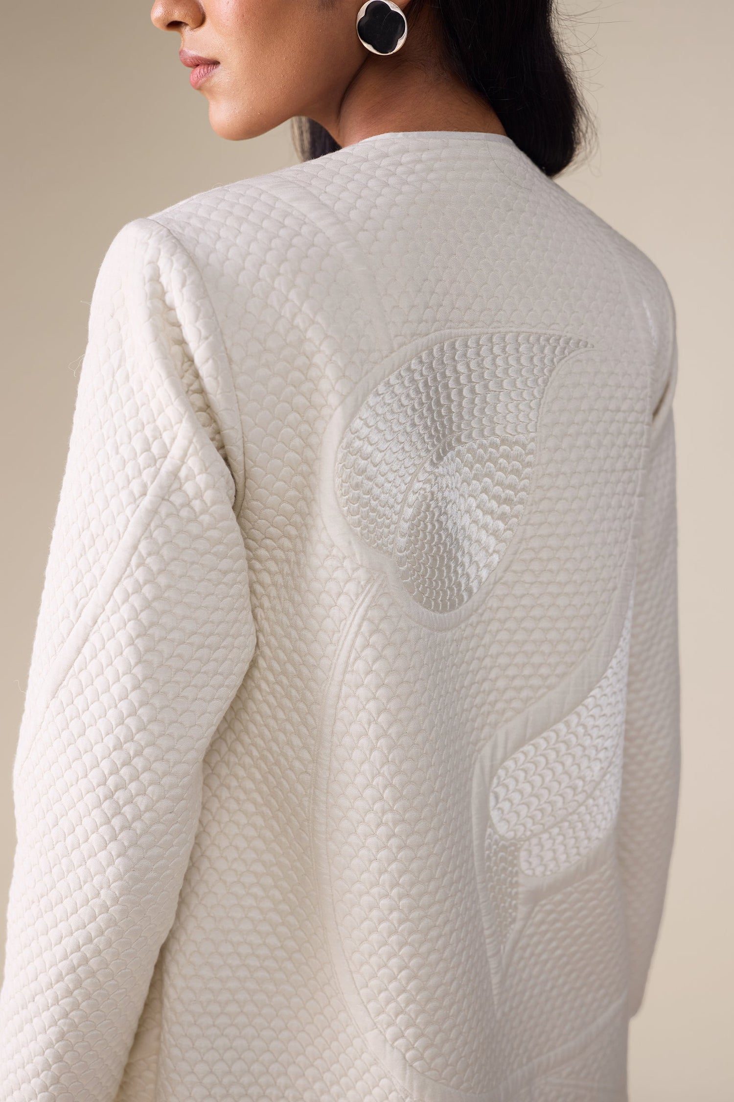  Silk Raziya Abaya Set – Ivory