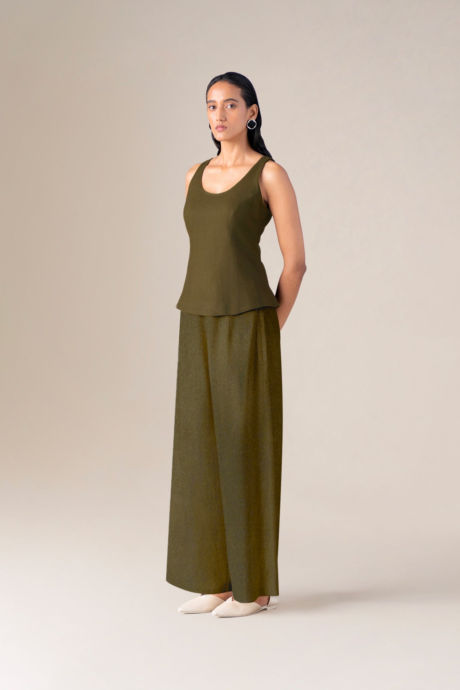  Wool Samiah Cape – Green