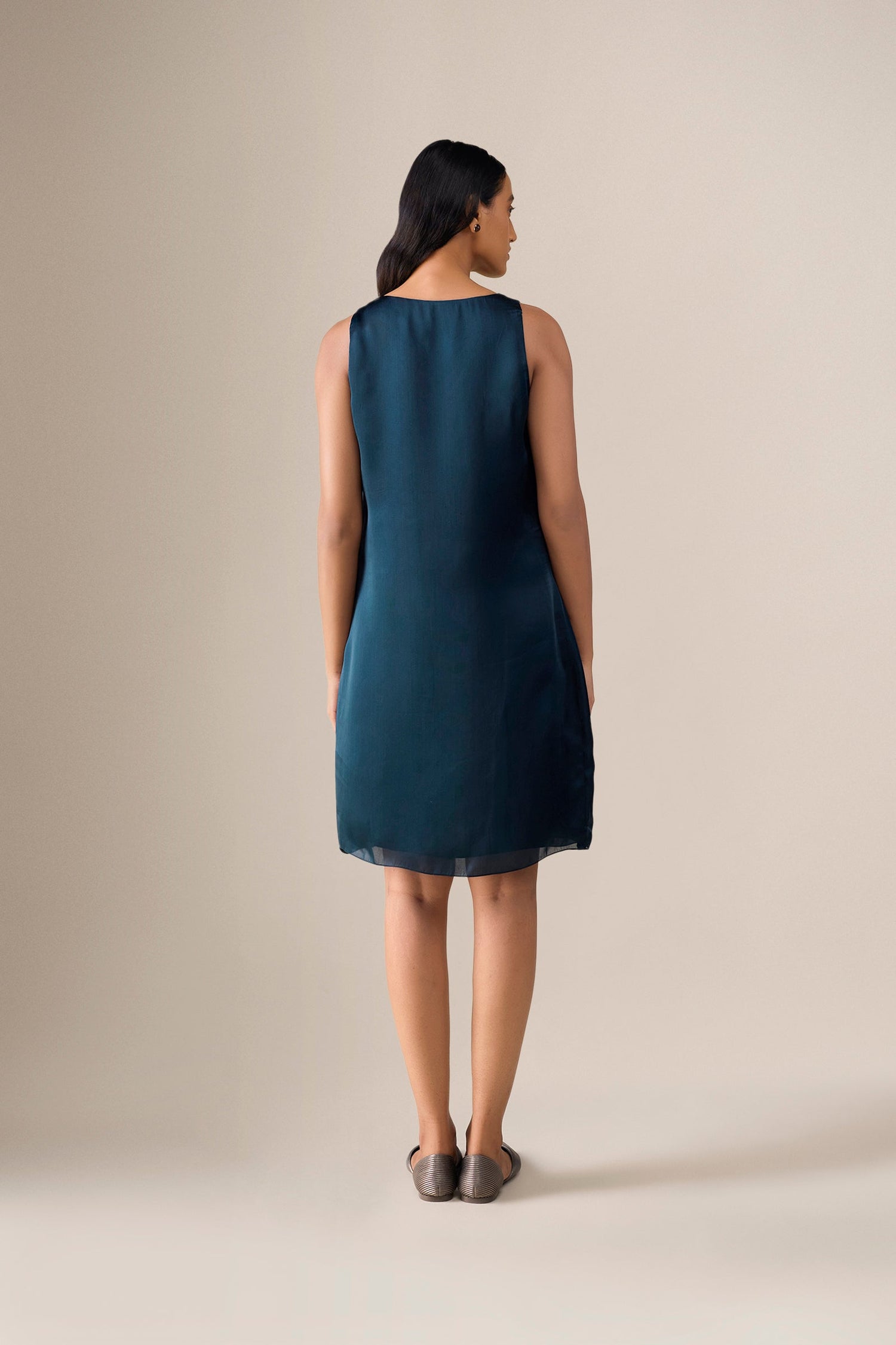  Organza Anissa Cape Set – Blue