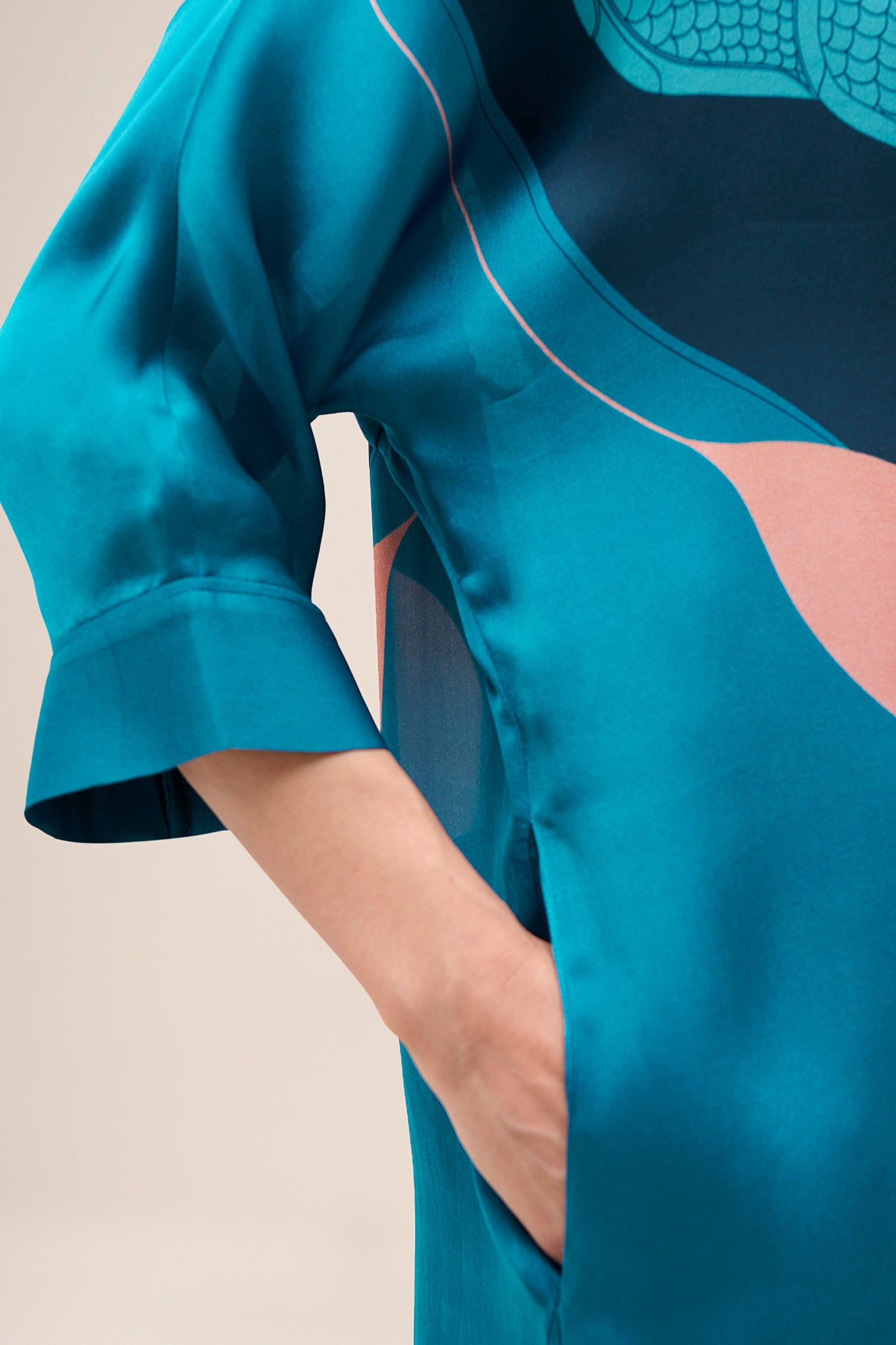  Organza Nila Tunic Set – Blue