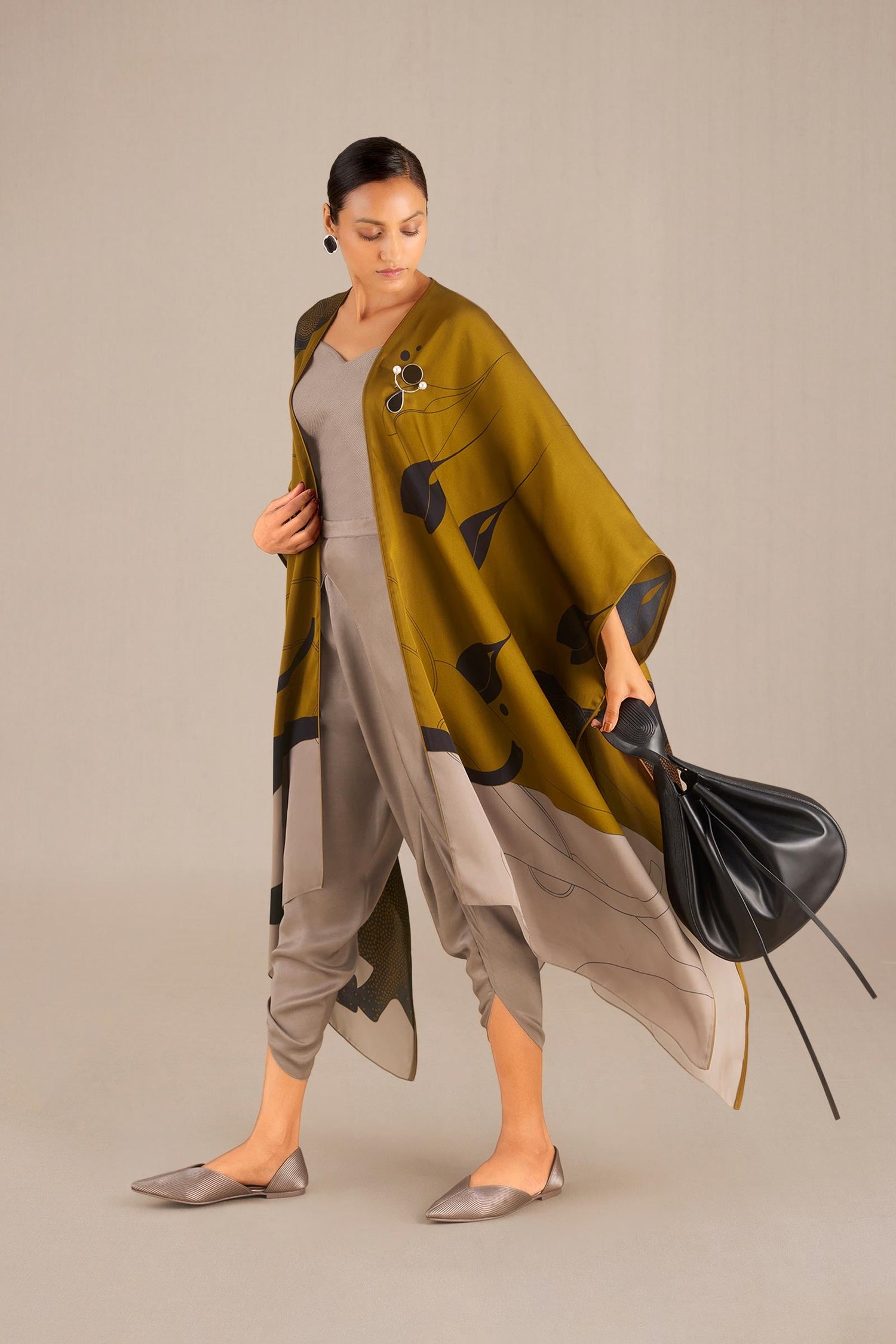 Asfa Cape Set - Camel 