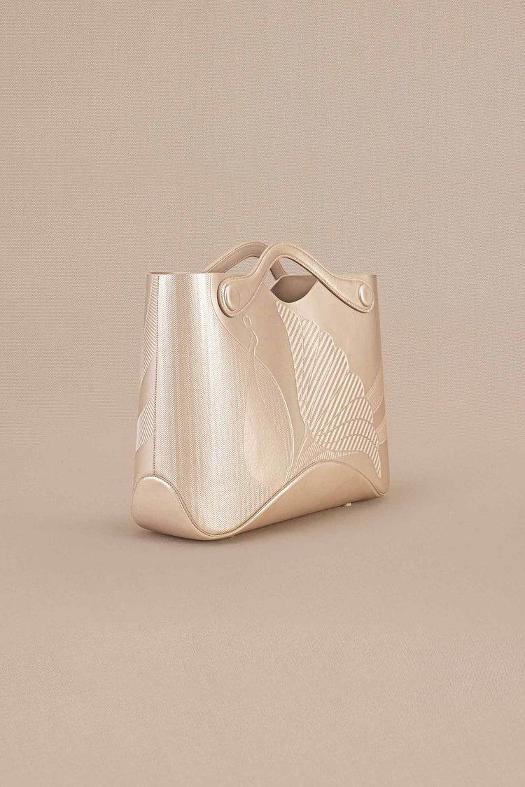 Siena Tote Bag - Metallic Pearl