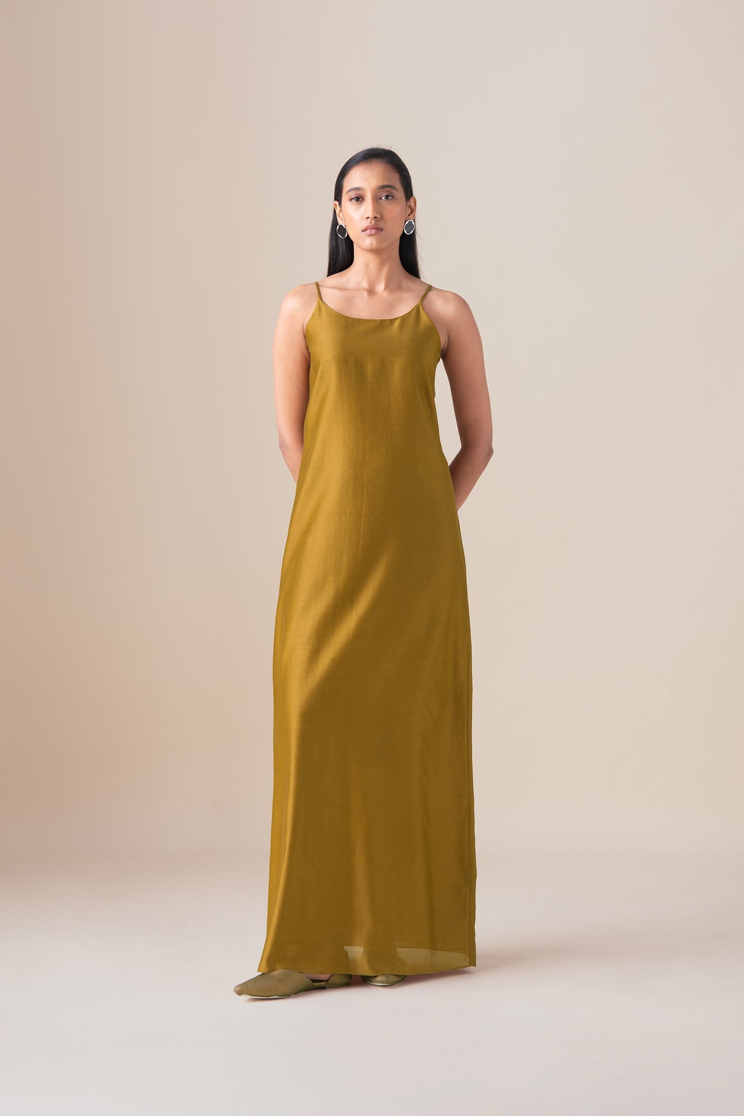    Chanderi Rubab Abaya Set – Yellow