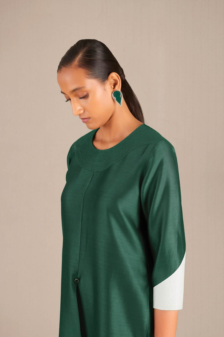 Azmi Kurta set - Emerald