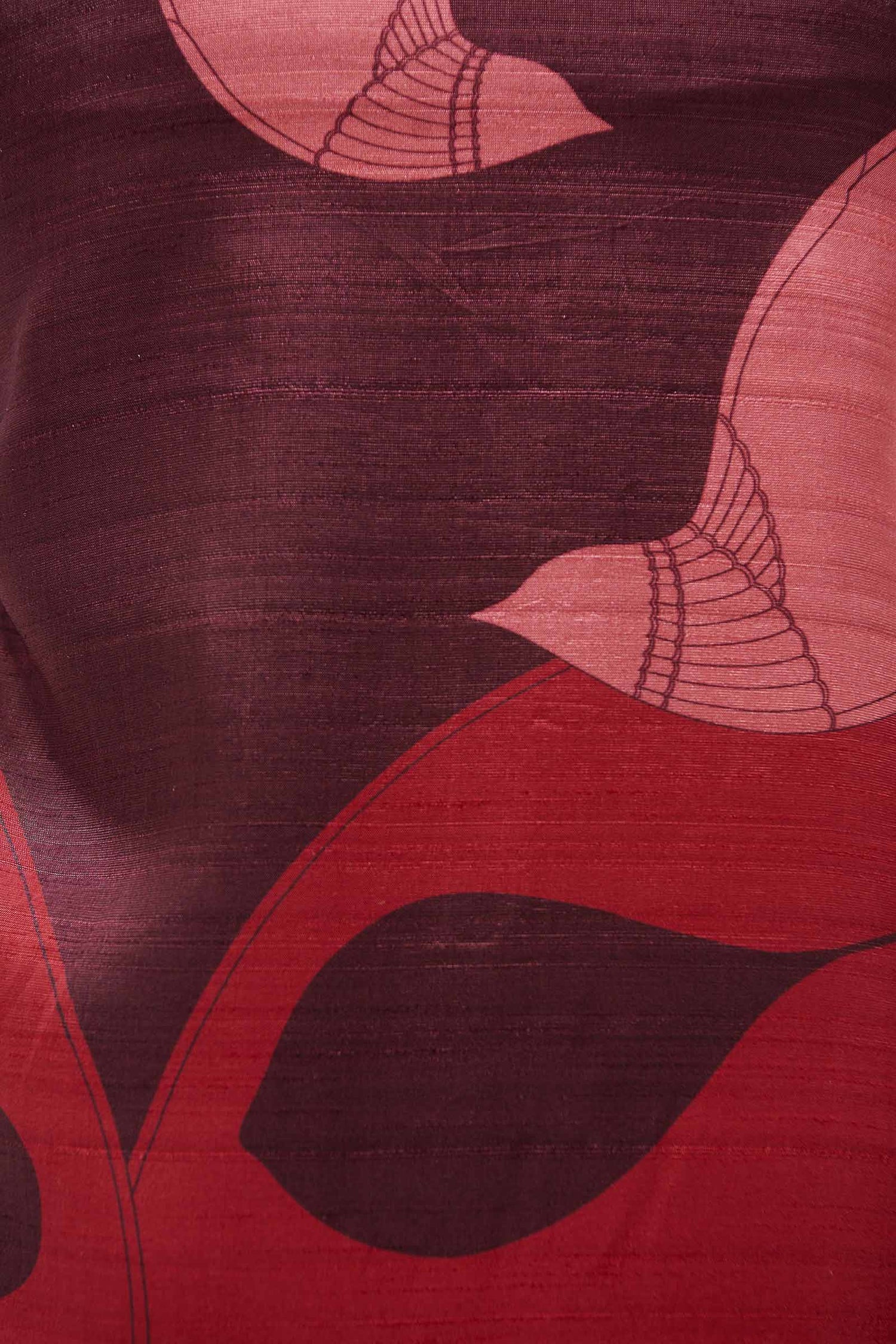  Silk Zoha Tunic Set – Red