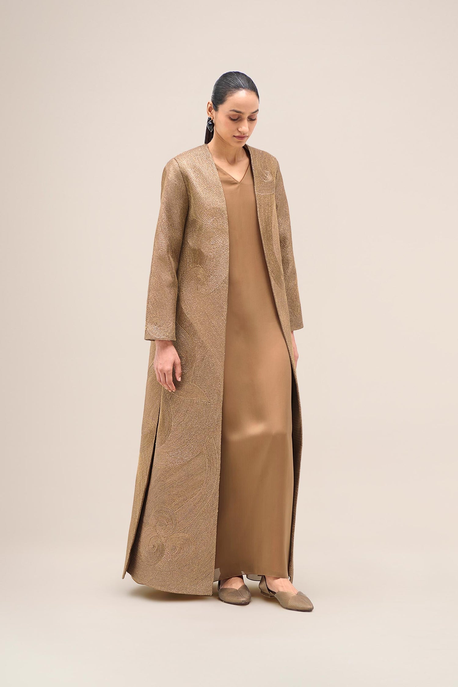  Cotton Zulfa Abaya Set – Metallics