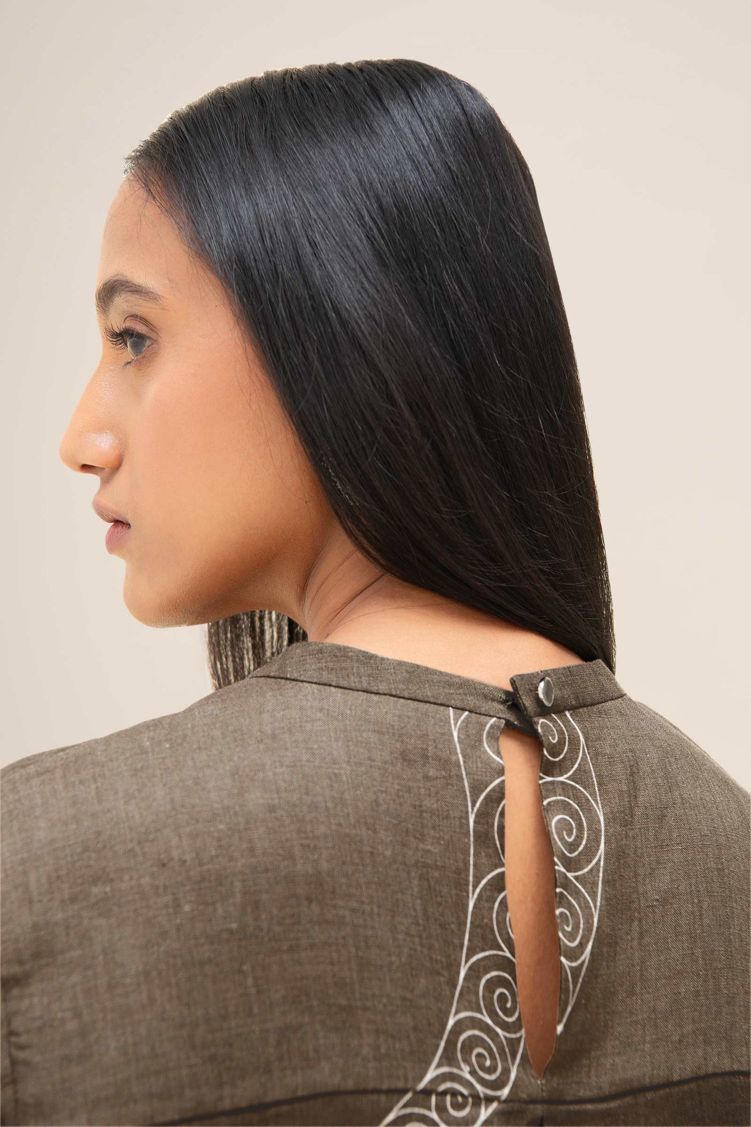  Linen Aquila Top Set – Brown