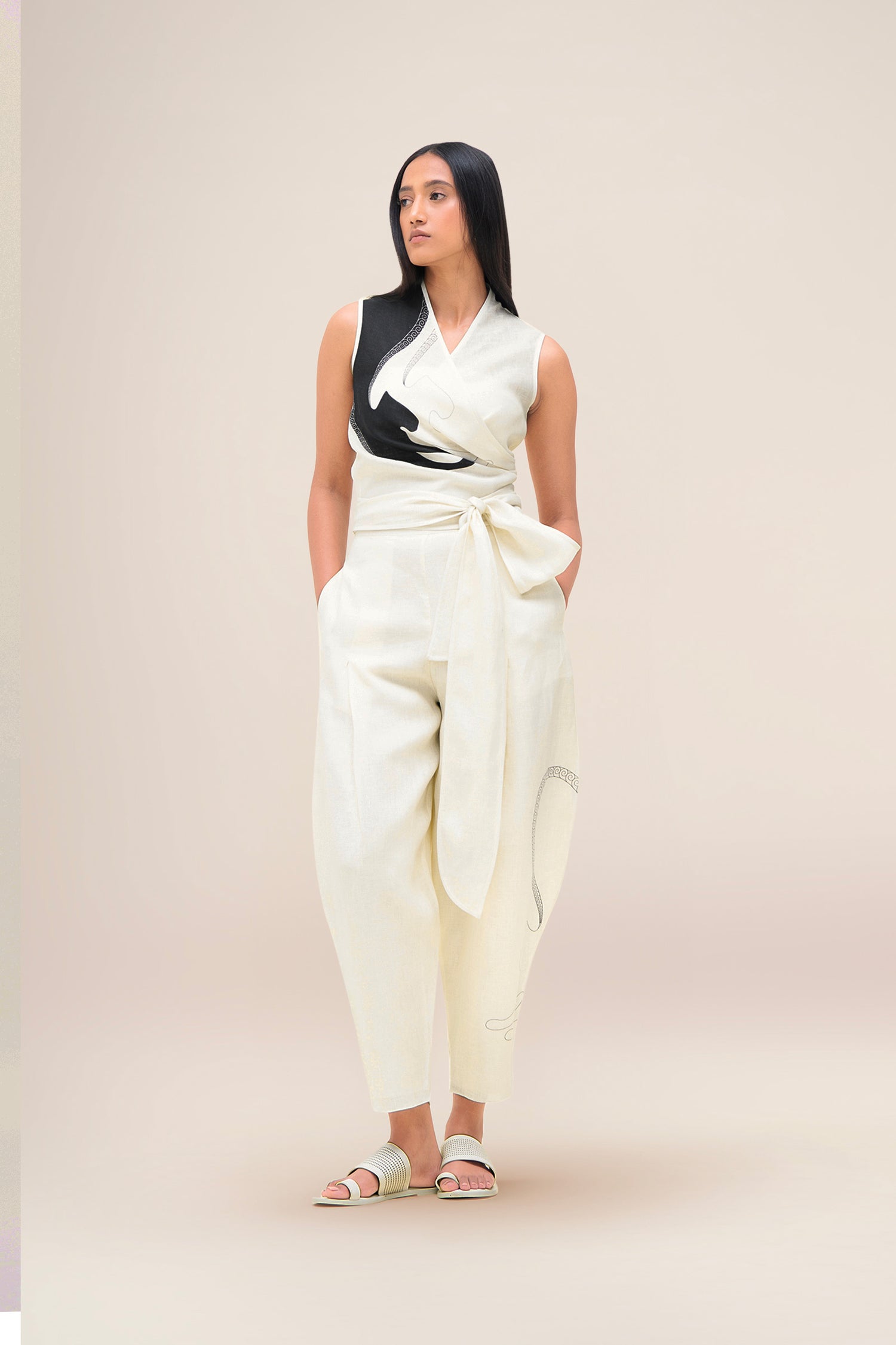 Linen Robin Top Set – Ivory