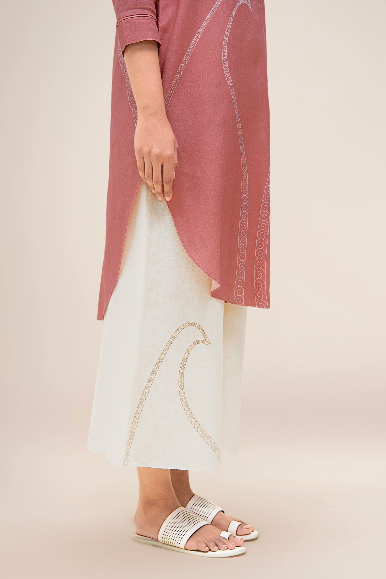  Linen Yuhina Tunic Set – Pink