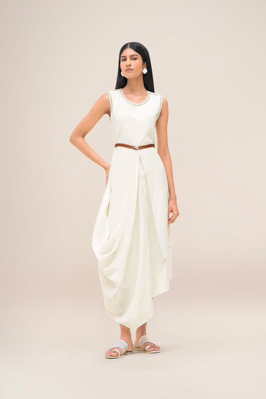 Linen Dove Dress – Ivory
