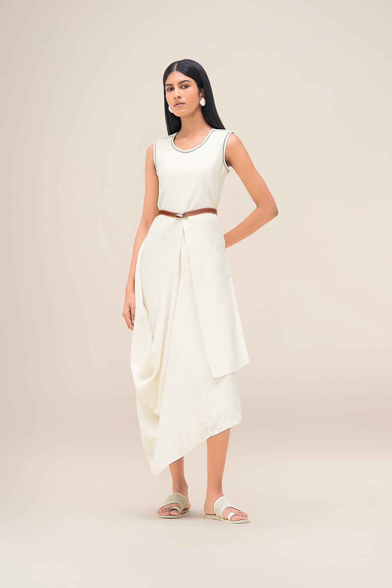  Linen Dove Dress – Ivory
