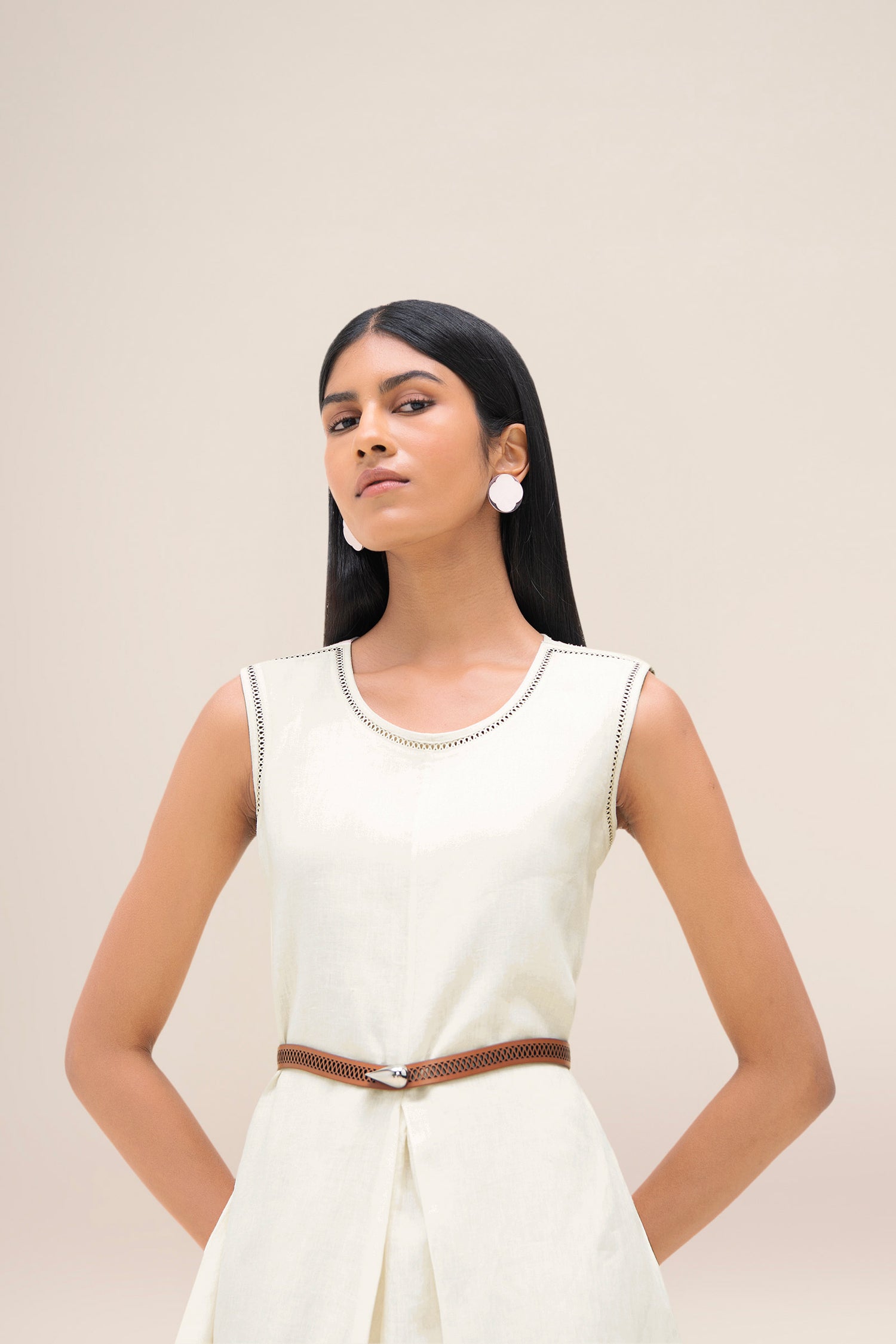  Linen Dove Dress – Ivory