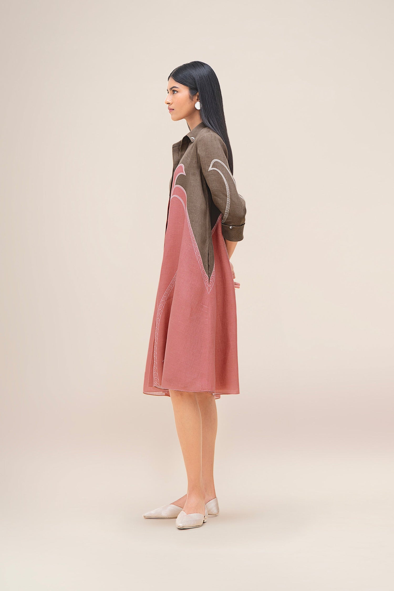  Linen Lark Dress – Pink