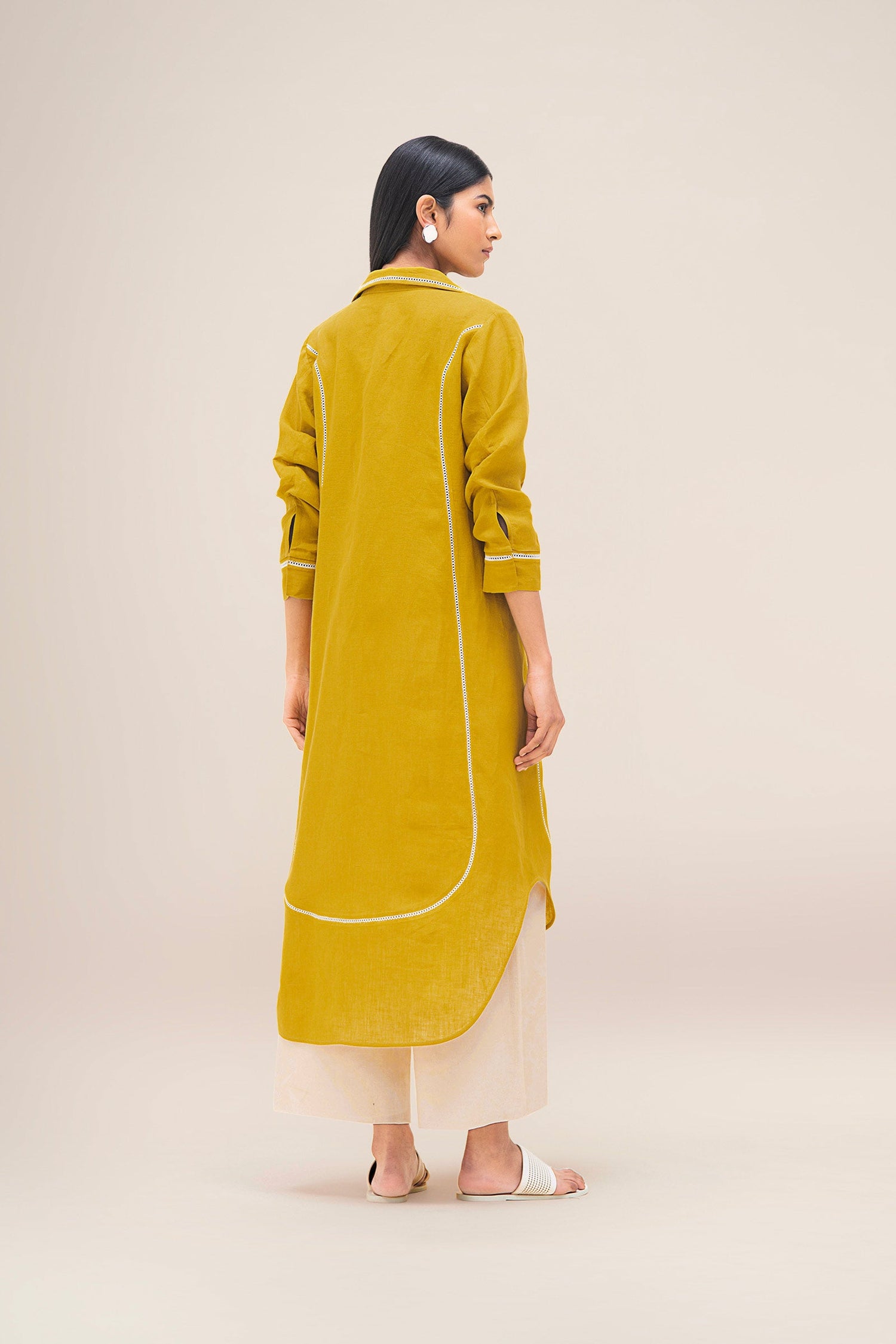  Linen Merula Tunic Set – Yellow
