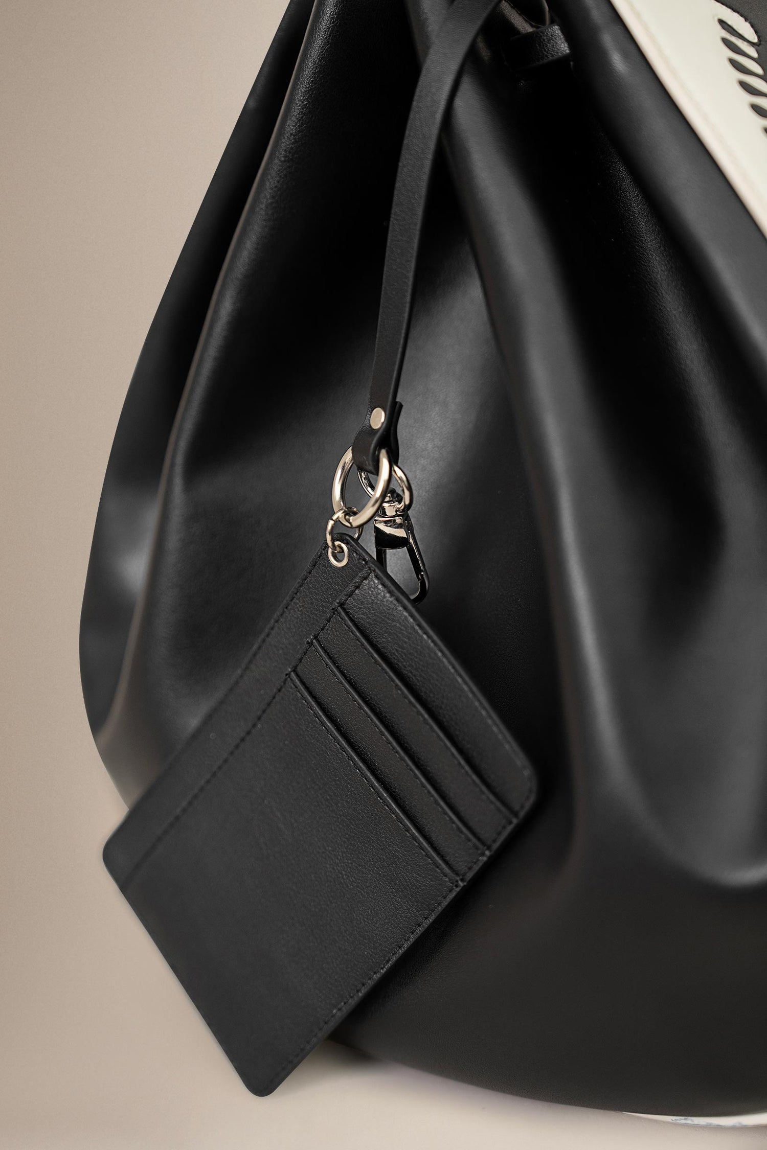  Faux Leather Celina Bag – Black