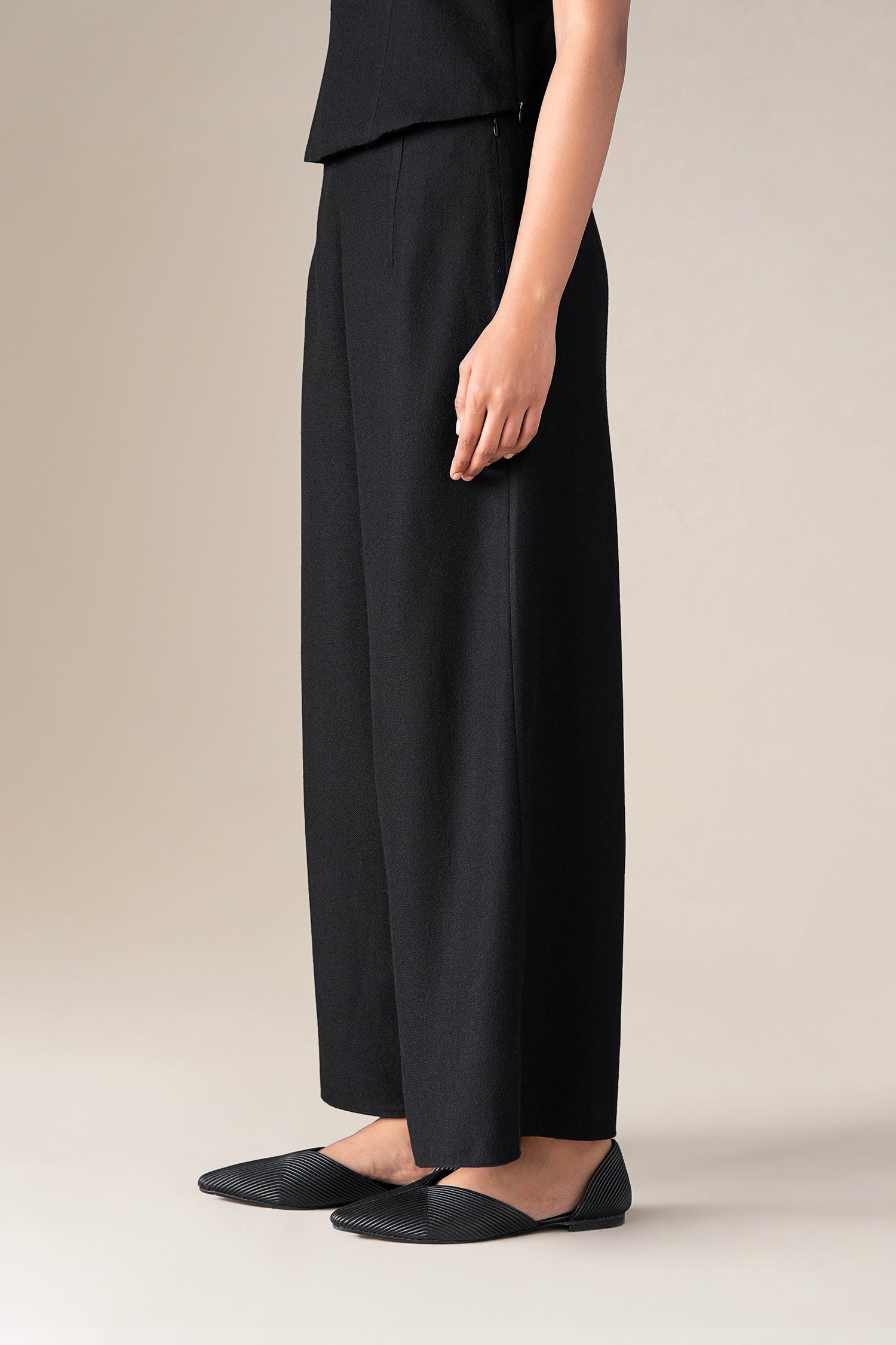  Wool Alba Palazzo – Black