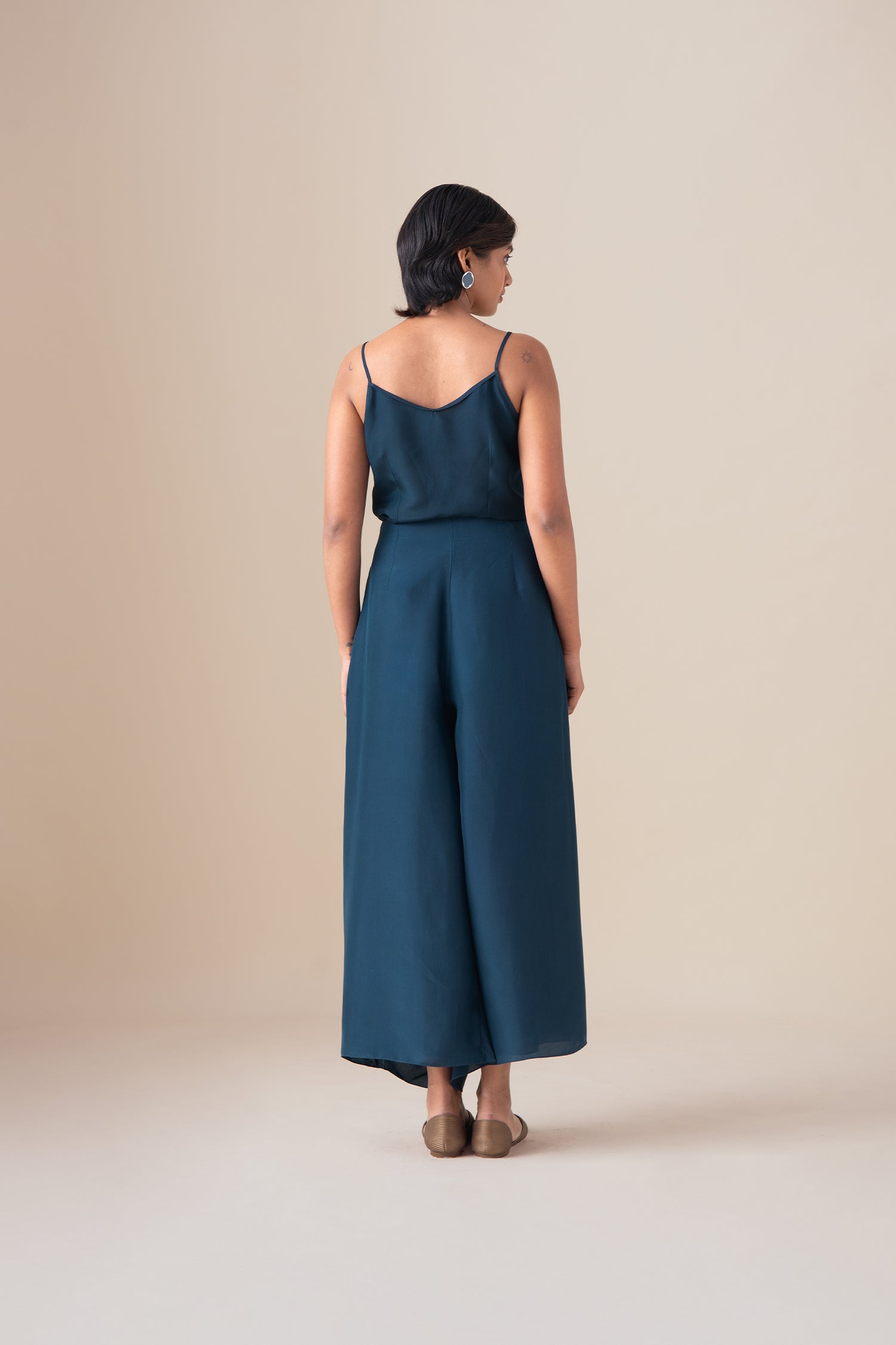  Habutai Talia Drape Pants – Blue