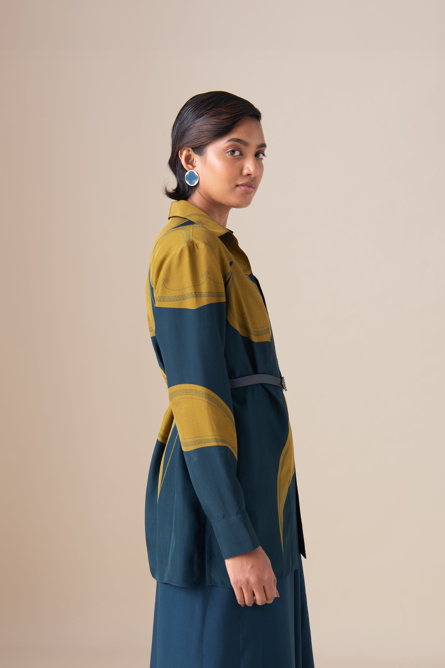  Habutai Arin Shirt – Blue