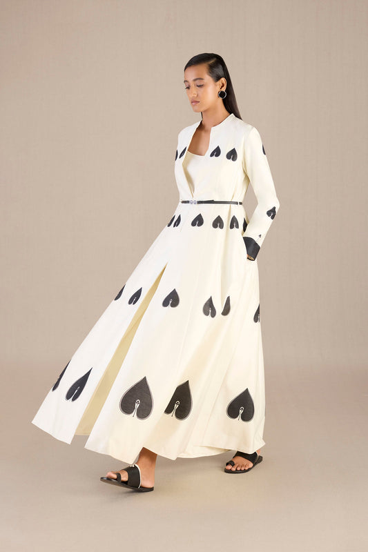 Chanderi Gulnar Jacket Set – Ivory